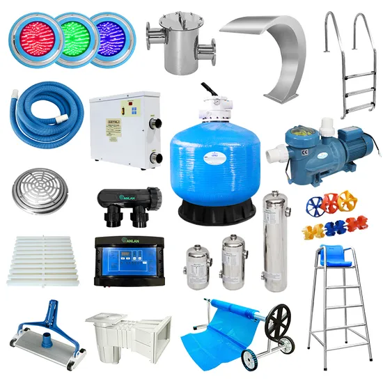 One Set Swimming Pool Light Sand Filter Pump Heat Exchanger Equipments Accessories